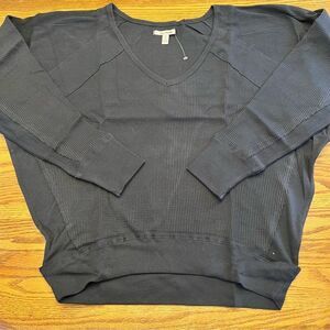 Free People Santa Clara Thermal long sleeve dolman nwt black